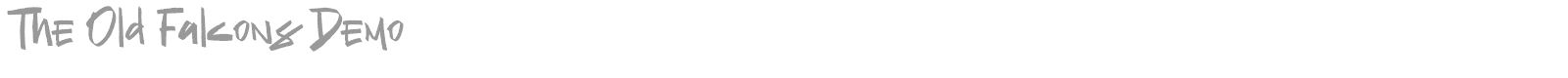 The Old Falcons font preview